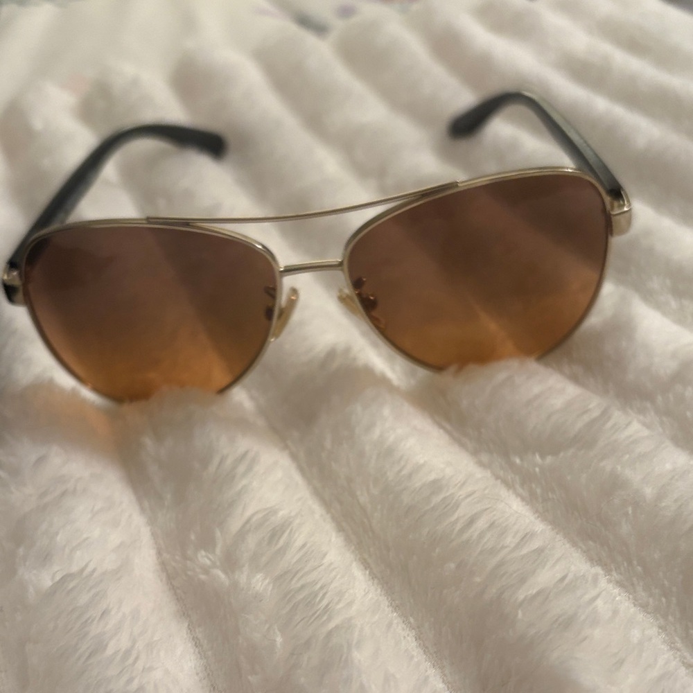 Coach Gold Frame Aviator Sunglasses with Brown Lens